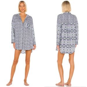 FREE PEOPLE Happy Holibabe Printed Sleep Shirt